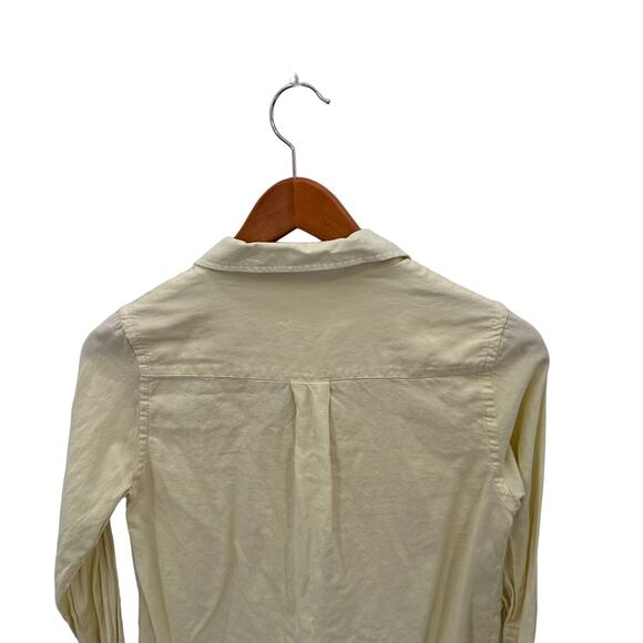 KOTN Light Yellow Egyptian Cotton Oxford Button Down Shirt // 4 - Picture 6 of 7